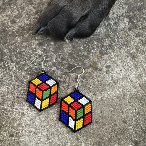 Rubik kocka fülbevaló